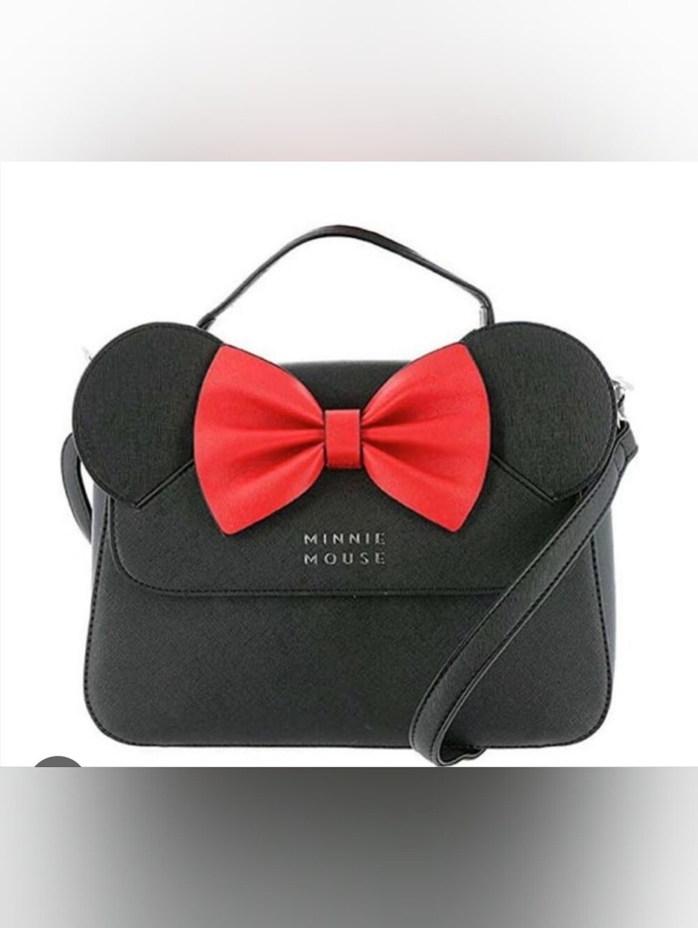 Loungefly Disney Minnie Mouse Ears Bow Black Crossbody Bag🖤❤️